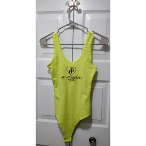 💛 Fashion Nova Lime Size Small Bodysuit New with tags